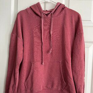American Eagle Outfitters Pink Fleece Hoodie | Size Small 🟡